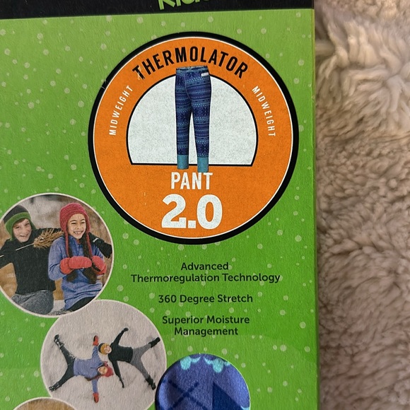 NWT - Terramar baselayer pants - girls 3T, excellent for skiing and winter - Picture 2 of 4